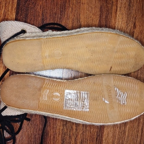 Madewell Soludos Platform Gladiator Sandals Espadrilles in Black Leather Size 6 - Picture 10 of 11